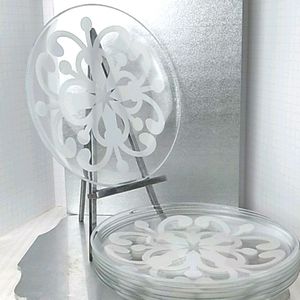 COPY - Star Medallion Frosted Dinner Plates, Set …